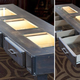 Illustration for article titled Glowing See-Through Drawers Reveal Whats Inside This Table Before You Open It